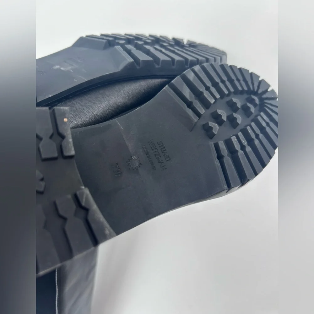 New $950 STUART WEITZMAN 5050 BOOT STRETCH LEATHER OVER THE KNEE BLACK 7.5 S4829 - Picture 12 of 16